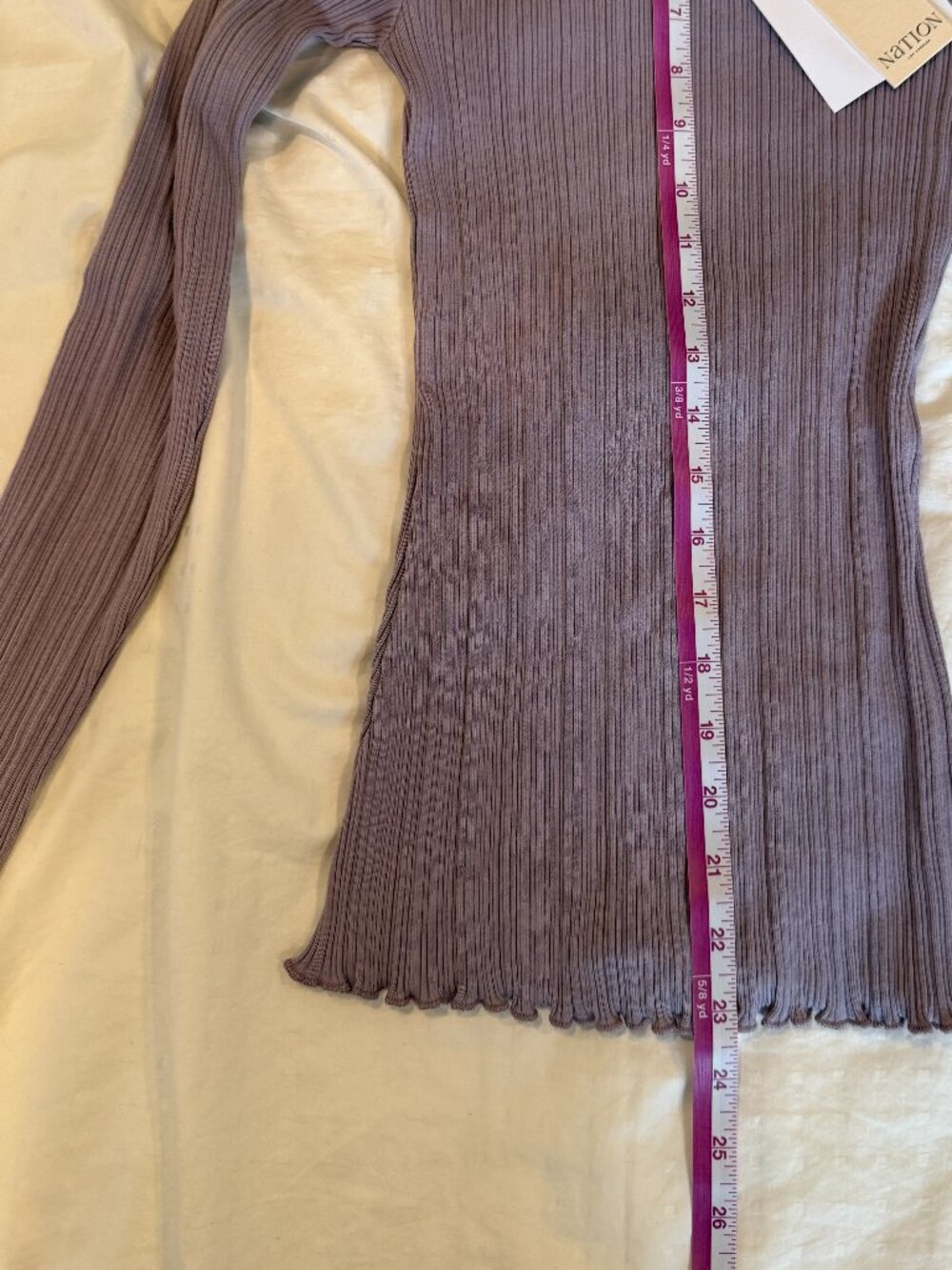 NWT Nation LTD Lilac Ribbed Mock Neck Top Nation LTD Brenna Lilac Top XS - Picture 7 of 8